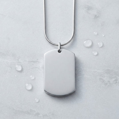 Aramat Jewels rechthoekige zilverkleurige RVS ashanger 30x18mm, minimalistisch gedenksieraad zonder ketting.