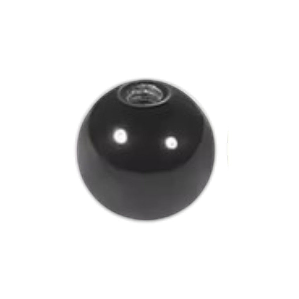 Aramat Jewels zwart acryl piercing balletje van 6mm met 1.6mm schroefdraad voor tong- of navelpiercings.
