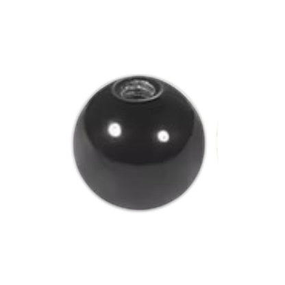 Aramat Jewels zwart acryl piercing balletje van 6mm met 1.6mm schroefdraad voor tong- of navelpiercings.