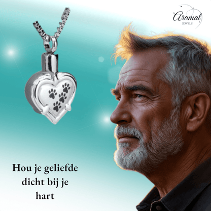Ashanger hart pootafdrukken – troost & herinnering - Aramat Jewels - Gedenkhangers - cadeautip