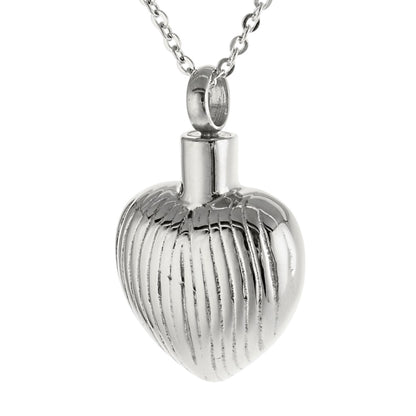 Ashanger hartjes zilverkleurig – strepen & herinnering - Aramat Jewels - Gedenkhangers - cadeautip