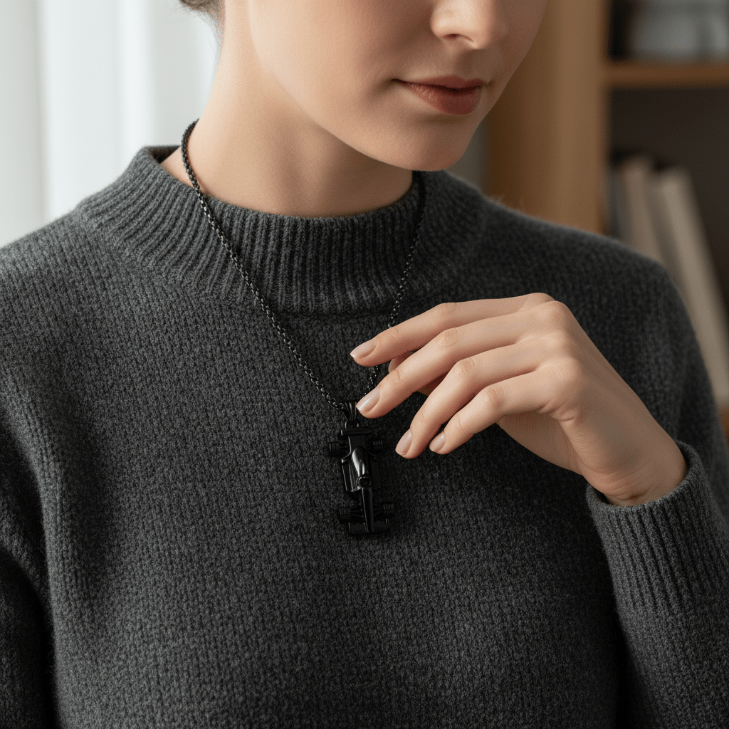 Ashanger Racewagen - Zwart - Staal - Aramat Jewels - Gedenkhangers - cadeautip