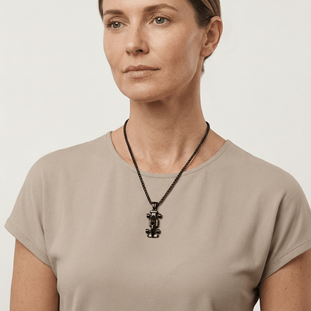 Ashanger Racewagen - Zwart - Staal - Aramat Jewels - Gedenkhangers - cadeautip