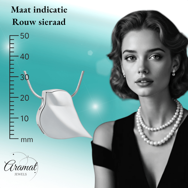 Ashanger Vogel Silhouet - Zilverkleurig RVS - hang1476 - IJD19064 - Gedenkhangers kopen# - 18mm - alles - ashangers