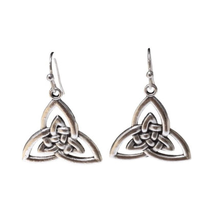 Boho Druppel Oorhangers met Keltisch Triquetra - oor6058 - Oorhangers kopen# - 35mm - alles - bali