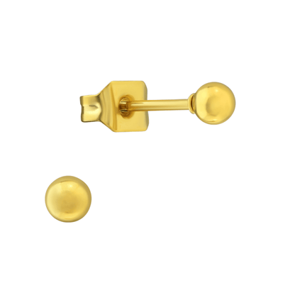 Bolletjes oorbellen – Goudkleur – 3mm - oor2719 - XE5558 - Oorbellen kopen# - 3mm - alles - bolletjes