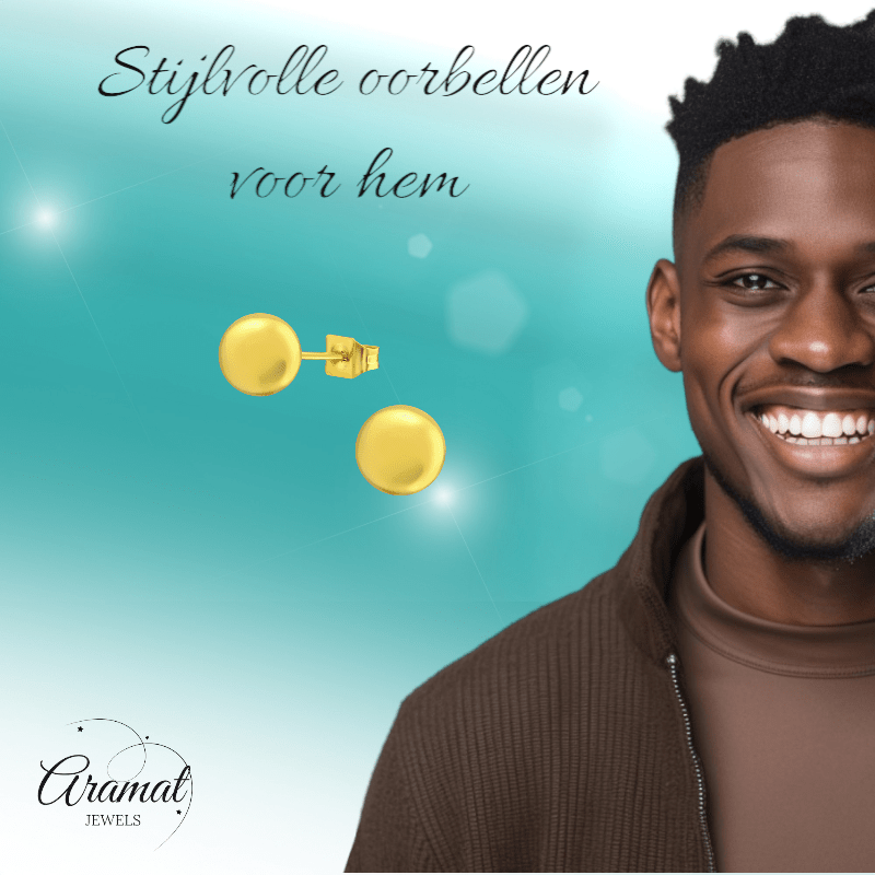 Bolletjes oorbellen – Goudkleur – 7mm - oor3485 - 14137 - Oorbellen kopen# - 7mm - alles - bolletjes