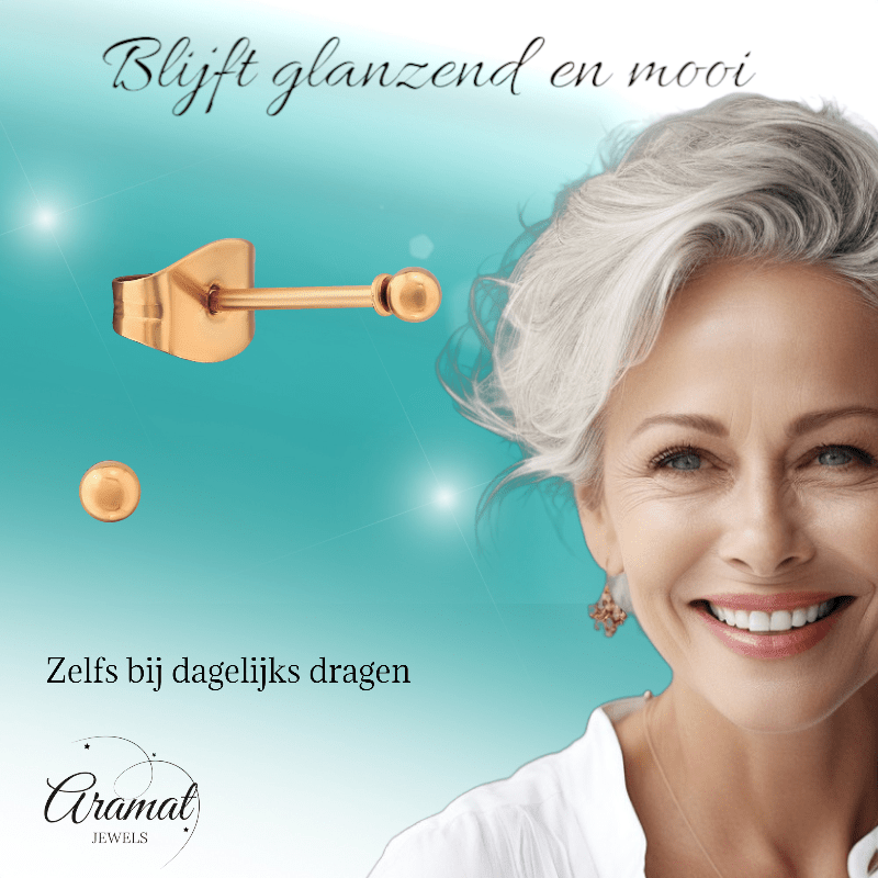 Bolletjes oorbellen – rosékleur – 2mm - oor2718 - 13816 - Oorbellen kopen# - 2mm - alles - bolletjes