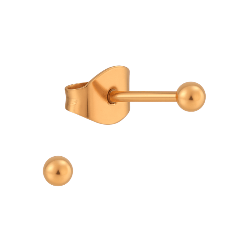 Bolletjes oorbellen – rosékleur – 3mm - oor3777 - Oorbellen kopen# - 3mm - alles - bolletjes