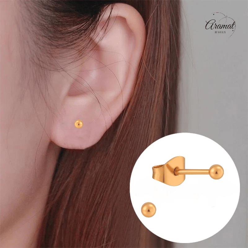 Bolletjes oorbellen – rosékleur – 3mm - oor3777 - Oorbellen kopen# - 3mm - alles - bolletjes