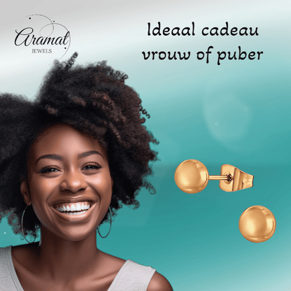 Bolletjes oorbellen – rosékleur – 5mm - oor2726 - 13819 - Oorbellen kopen# - 5mm - alles - bolletjes