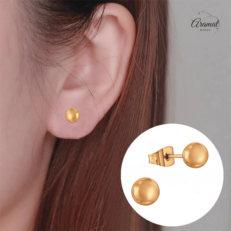 Bolletjes oorbellen – rosékleur – 6mm - oor3778 - Oorbellen kopen# - 6mm - alles - bolletjes