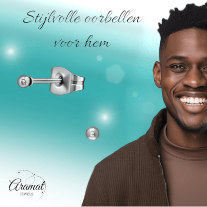 Bolletjes oorbellen – zilverkleur – 2mm - oor2742 - XE2224 - Oorbellen kopen# - 2mm - alles - bolletjes