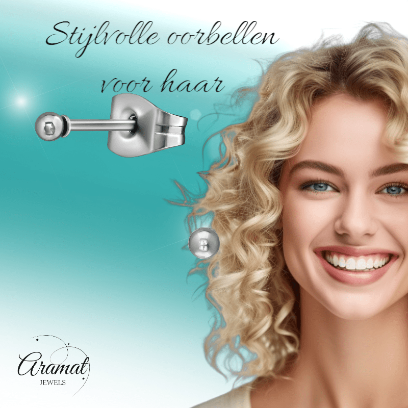 Bolletjes oorbellen – zilverkleur – 2mm - oor2742 - XE2224 - Oorbellen kopen# - 2mm - alles - bolletjes