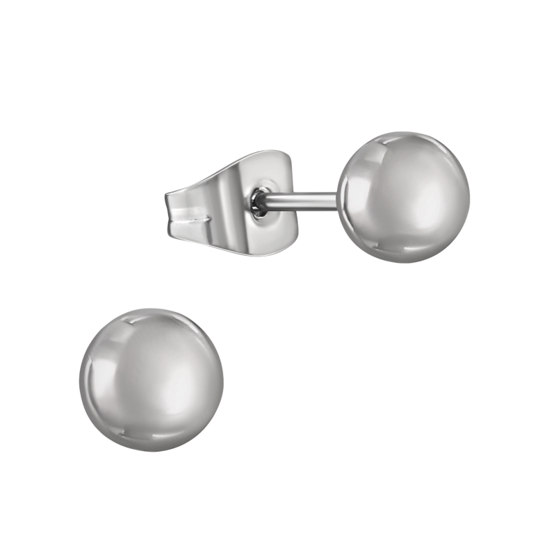 Bolletjes oorbellen – zilverkleur – 5mm - oor1375 - XE54559 - Oorbellen kopen# - 5mm - alles - bolletjes