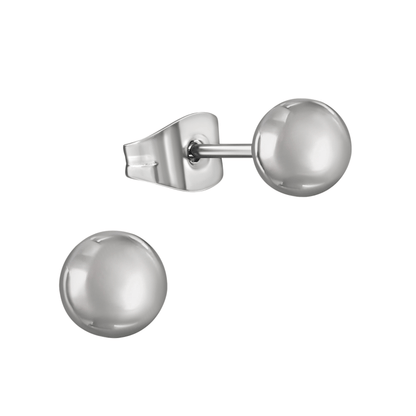 Bolletjes oorbellen – zilverkleur – 5mm - oor1375 - XE54559 - Oorbellen kopen# - 5mm - alles - bolletjes