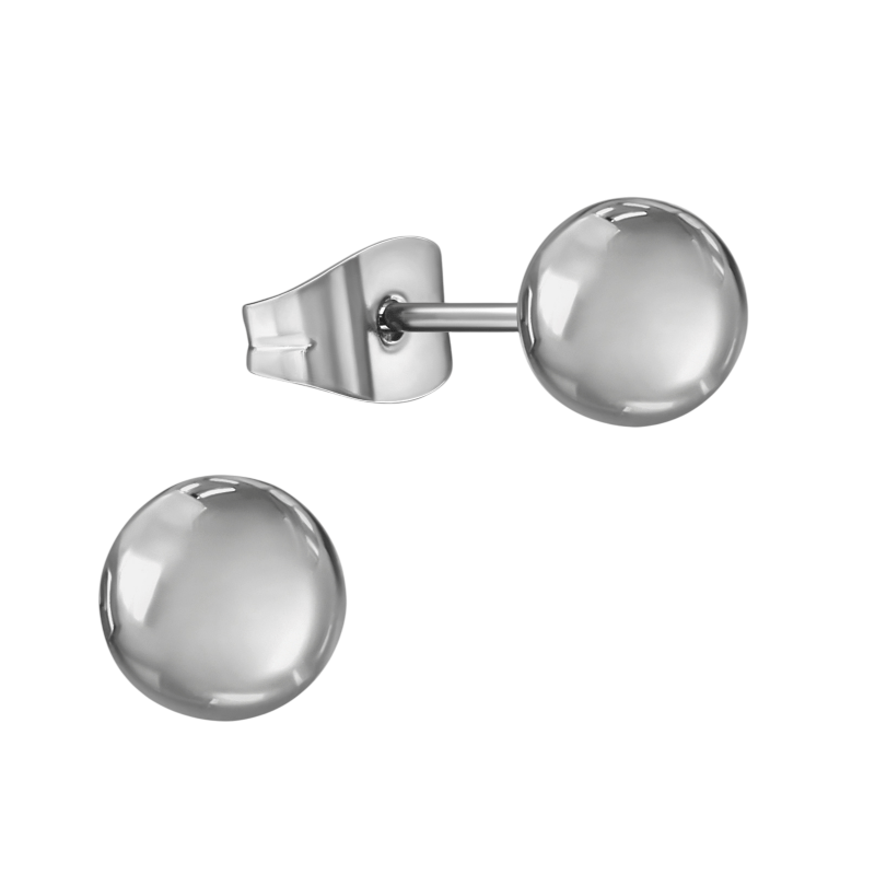 Bolletjes oorbellen – zilverkleur – 6mm - oor2745 - XE2224 - Oorbellen kopen# - 6mm - alles - bolletjes