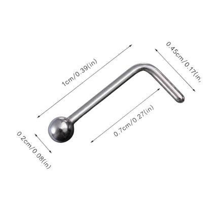 Stalen Neuspiercing Zilverkleurig Bolletje – 2mm L-staafje