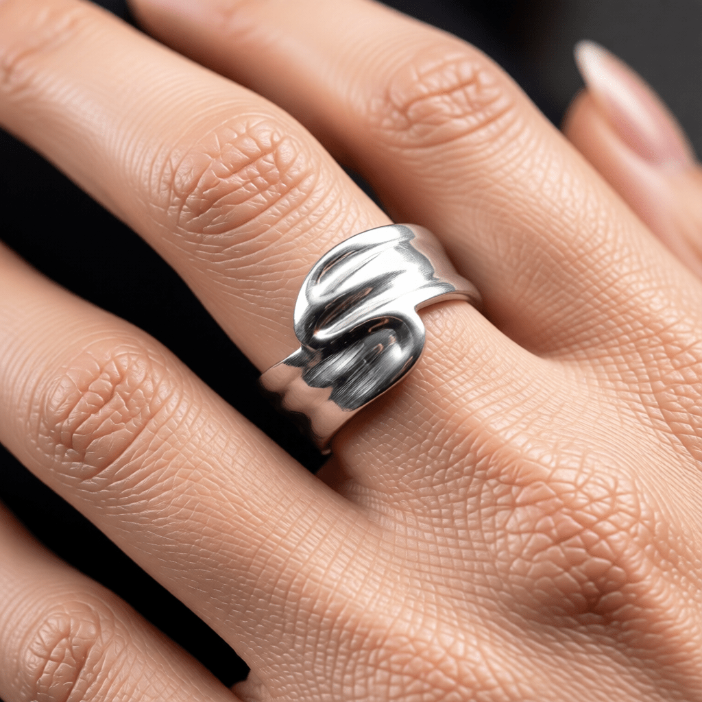 Brede Moderne One Size Ring RVS (14 mm) - Aramat Jewels - Ringen - cadeautip