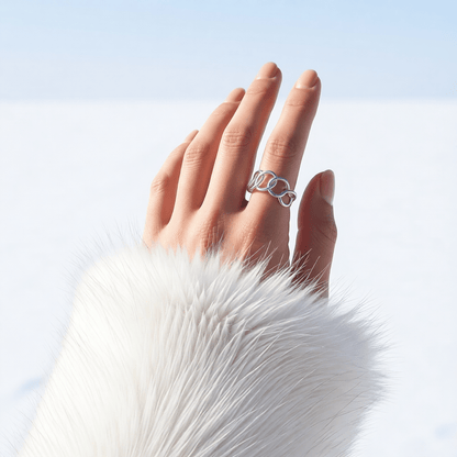 Brede One Size Ring RVS met Ovale Schakels (13 mm) - Aramat Jewels - Ringen - cadeautip