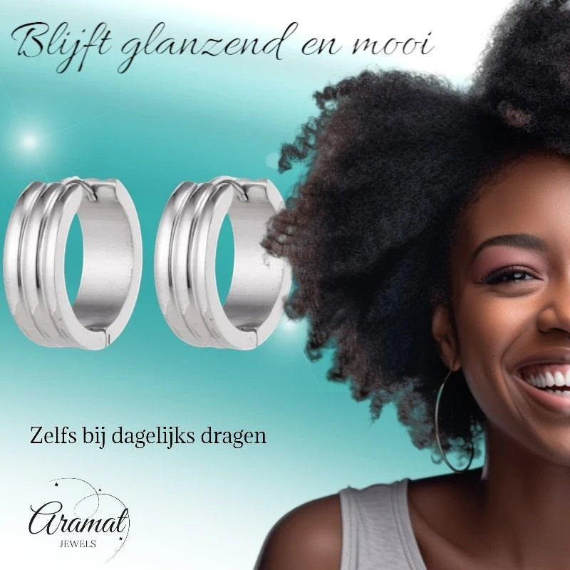 Brede Stalen Creolen 20mm - oor5821 - se43095 - Oorringen kopen# - 20mm - alles - cadeau