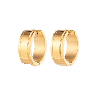 Creolen – RVS Goudkleur met Opstaande Rand (13mm of 20mm) - Aramat Jewels - Oorringen - cadeautip