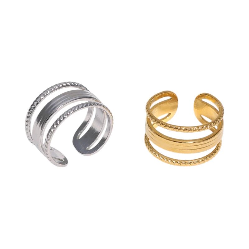 Damesring Verstelbaar - Open Ring Mode Streep - One Size - Ringen kopen