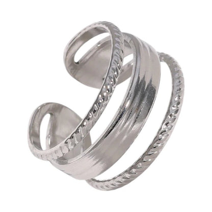 Damesring Verstelbaar - Open Ring Mode Streep - One Size - ring305 - 161388 - Ringen kopen
