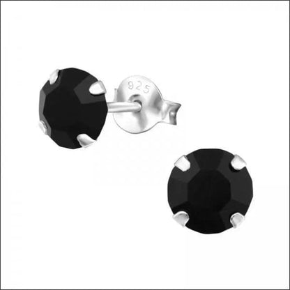 Oorbellen met zwarte diamant