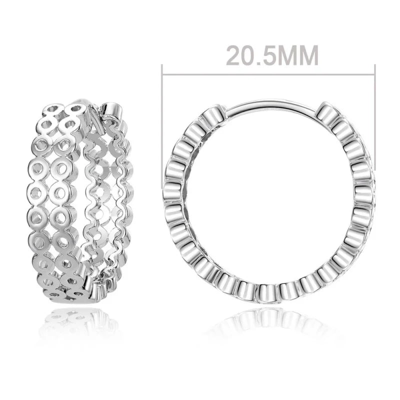 Sterling zilveren hoepel oorbellen