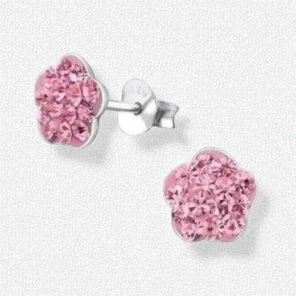 Elegante Zilveren Bloem Oorbellen - Aramat Jewels - Oorbellen - cadeautip