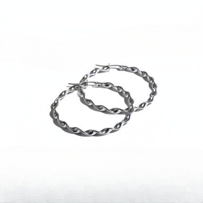 Steel Twisted Earrings