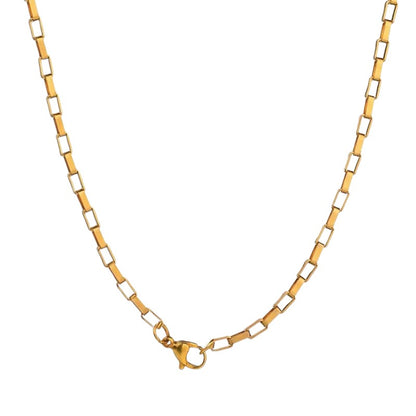 Gold-colored Steel Chain rectangular link