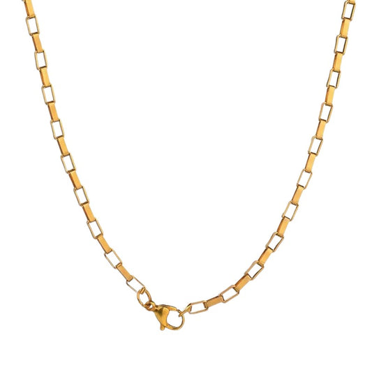 Gold-colored Steel Chain rectangular link
