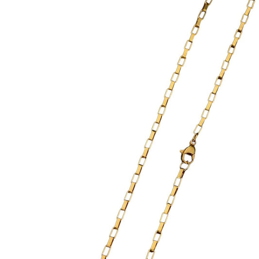 Gold-colored Steel Chain rectangular link