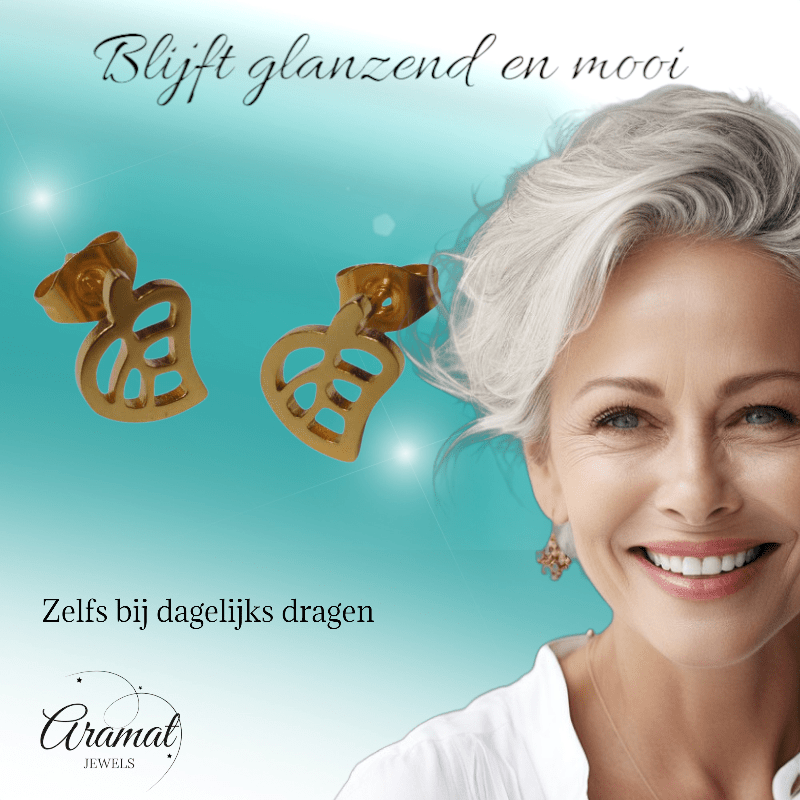 Goudkleurige blad oorbellen 10×8 mm - oor2756 - XE70456 - Oorbellen kopen# - 10mm - alles - blad