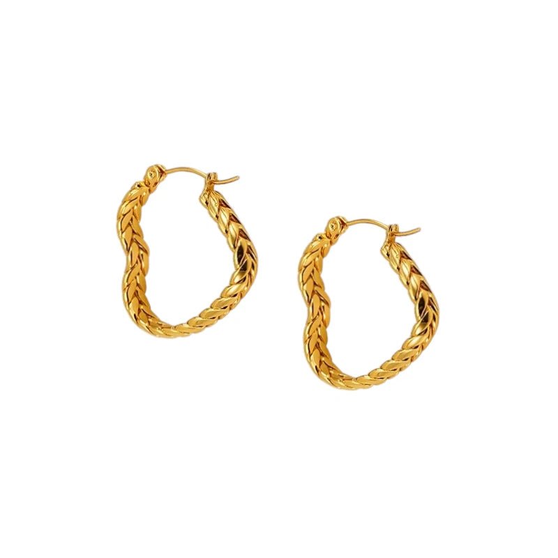 Goudkleurige Hart Oorringen 25mm - oor6307 - 558998 - Oorringen kopen# - 25mm - alles - cadeau