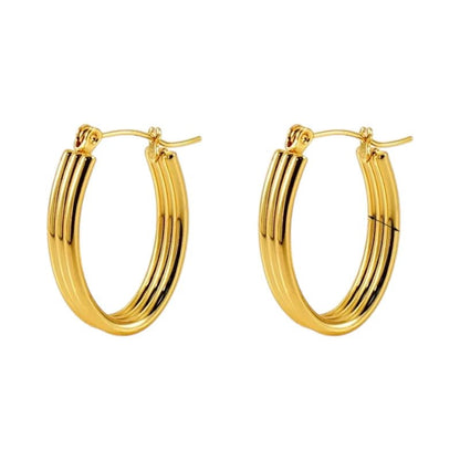 Goudkleurige Ovale Oorringen 26mm - oor6305 - 558996 - Oorringen kopen# - 18mm - alles - cadeau