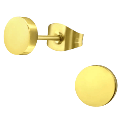 Goudkleurige Ronde Oorstekers RVS 10mm - Aramat Jewels - Oorbellen - cadeautip