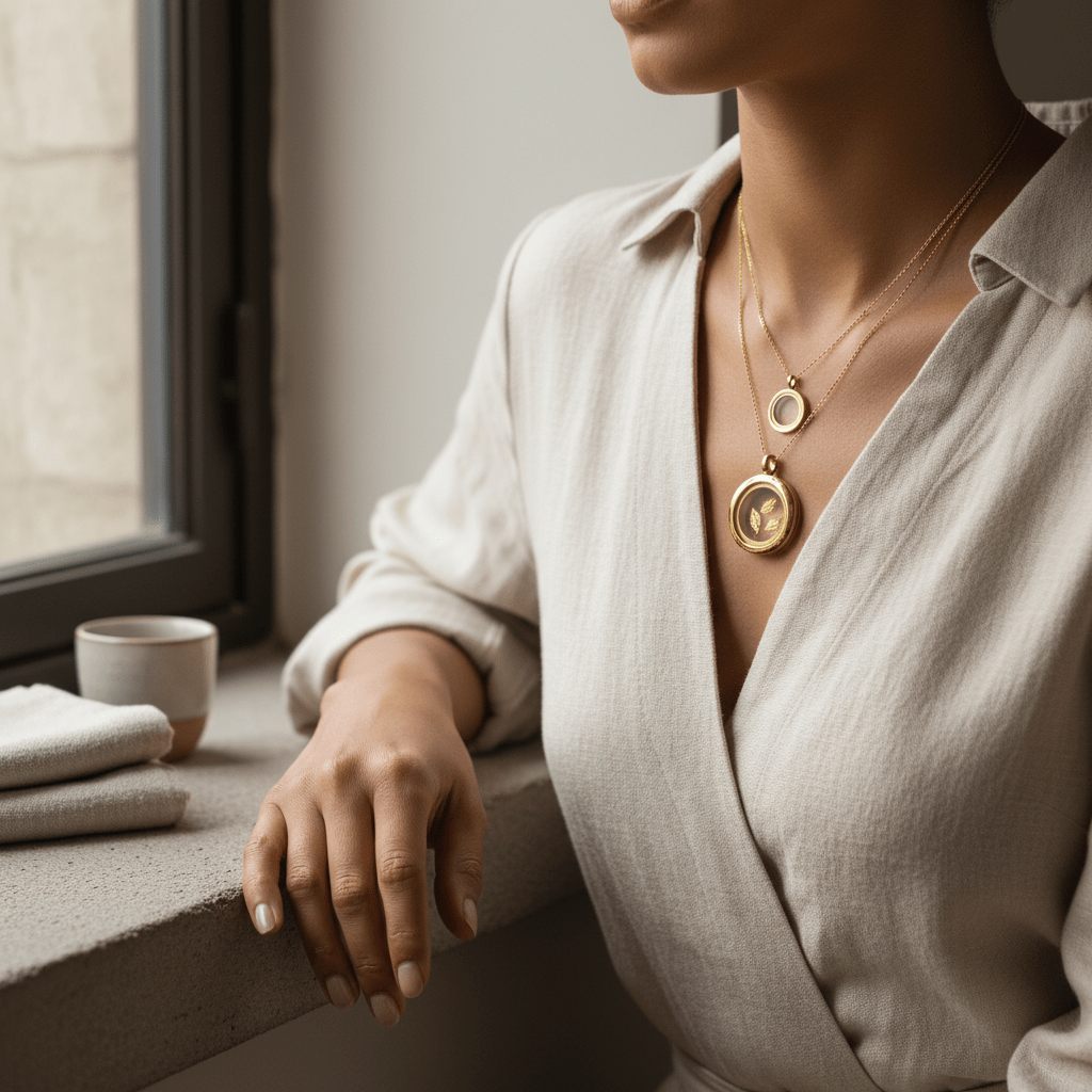 Goudkleurige RVS Ashanger – Rond - 15mm - Aramat Jewels - Gedenkhangers - cadeautip