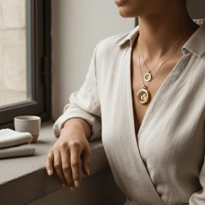 Goudkleurige RVS Ashanger – Rond - 15mm - Aramat Jewels - Gedenkhangers - cadeautip