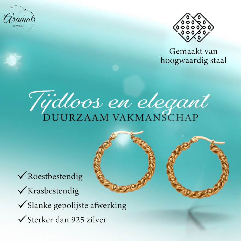 Goudkleurige RVS oorringen wikkelmotief 30mm - oor6376 - 528914 - Oorringen kopen# - 30mm - alles - cadeau