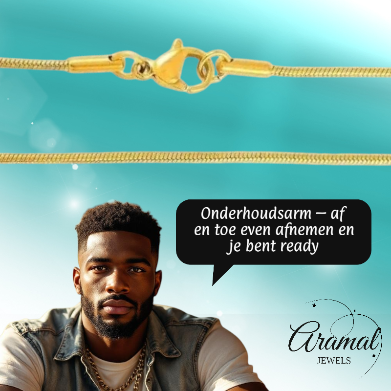 Stainless Steel Snake Chain Gold Color 45-60cm - Flexible Snake Chain Necklace