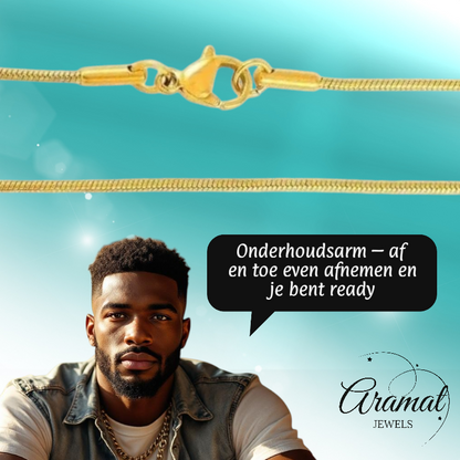 Stainless Steel Snake Chain Gold Color 45-60cm - Flexible Snake Chain Necklace