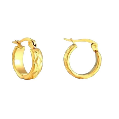 Goudkleurige Stainless Steel Oorringetjes 10mm - oor727 - fg - Oorringen kopen