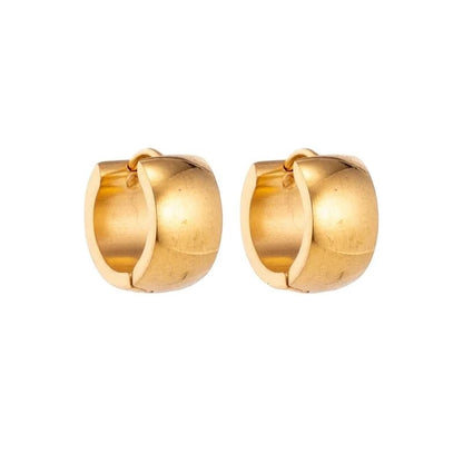 Goudkleurige Stalen Gladde Oorringen 13x7mm - oor5825 - se26033 - Oorringen kopen