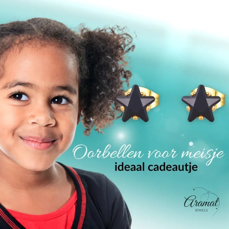 Stervormige oorbellen.