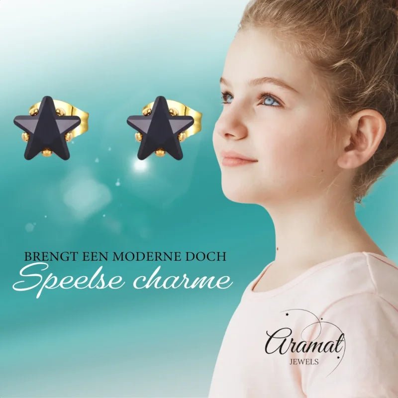 Stervormige oorbellen.