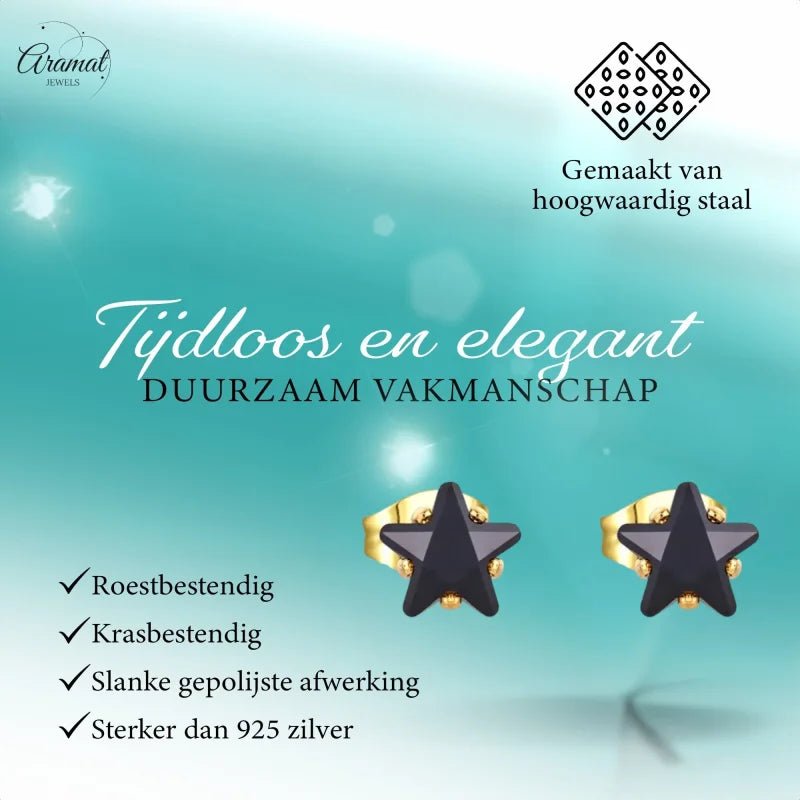 Stervormige oorbellen.