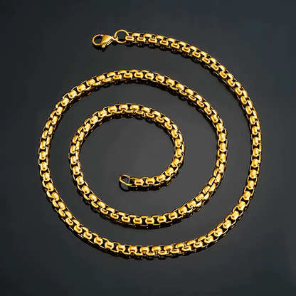 Stainless Steel Jasseron Chain Gold Color 50-60cm - Elegant Link Chain